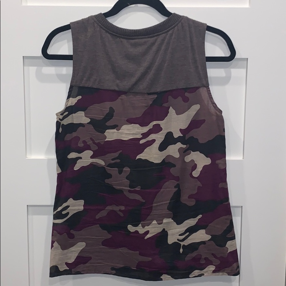Camo Ruffle Tank - Picture 3 of 3